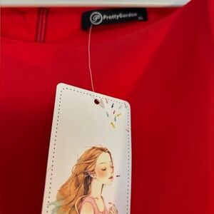 PrettyGarden NWT Vibrant Red Dress XL.